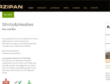 Tablet Screenshot of marzipan-shirts.ch
